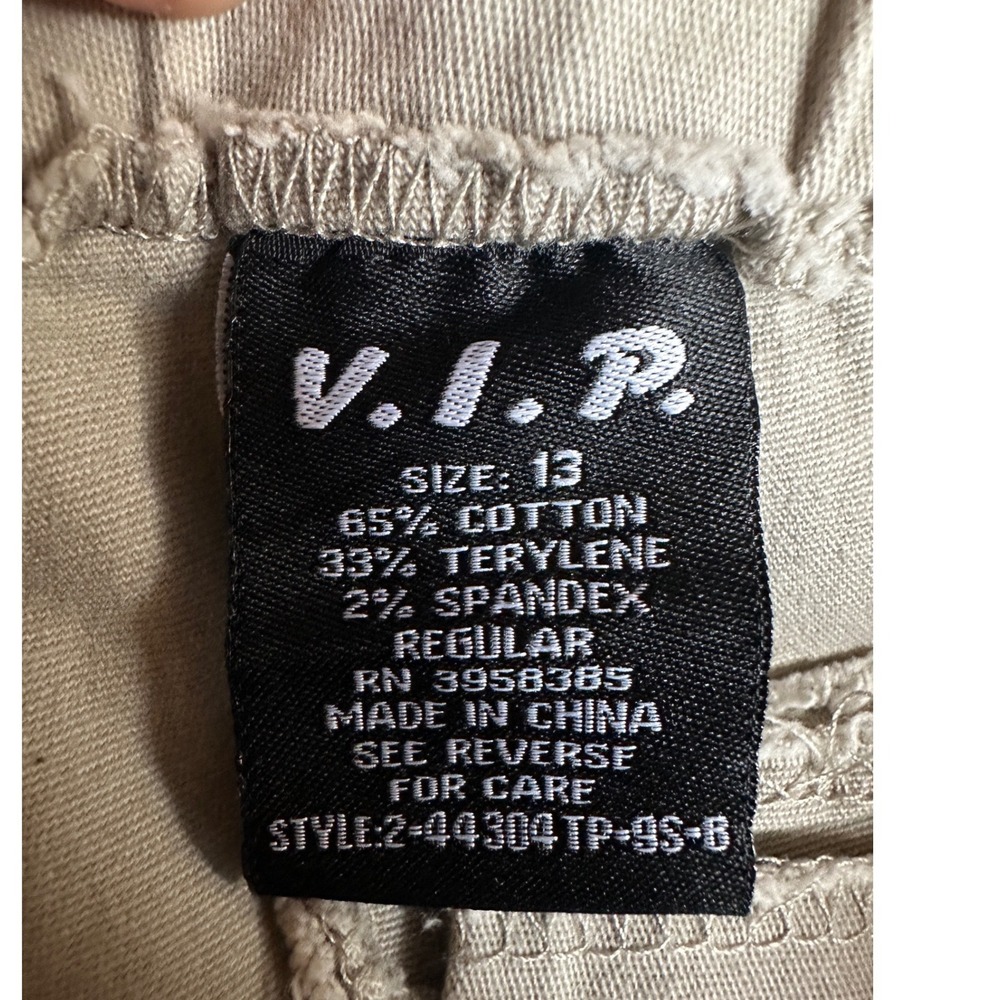VIP Cargo Jogger Pants Size 13 Beige Lightweight Utility Streetwear Comfy - Picture 6 of 7